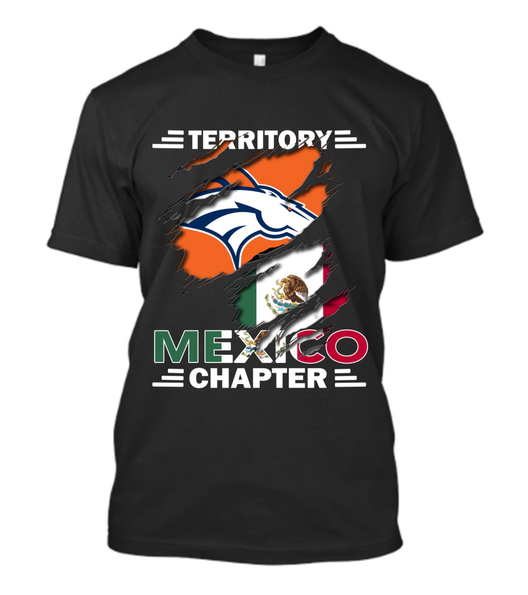 Broncos Territory Mexico Chapter Flag T-Shirt
