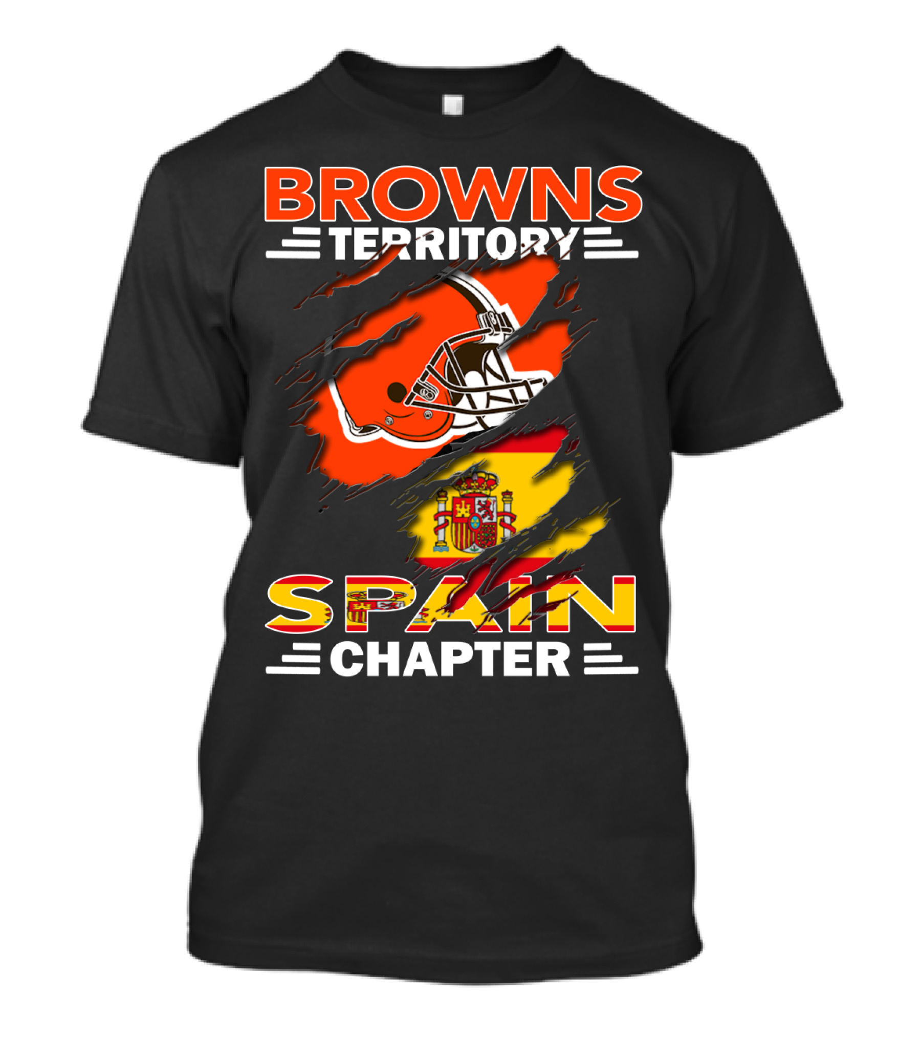 Browns Territory Spain Chapter Helmet Flag T-Shirt