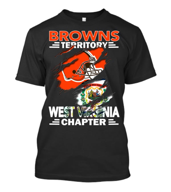 Browns Territory West Virginia Chapter Helmet State Of West Virginia Seal T-Shirt