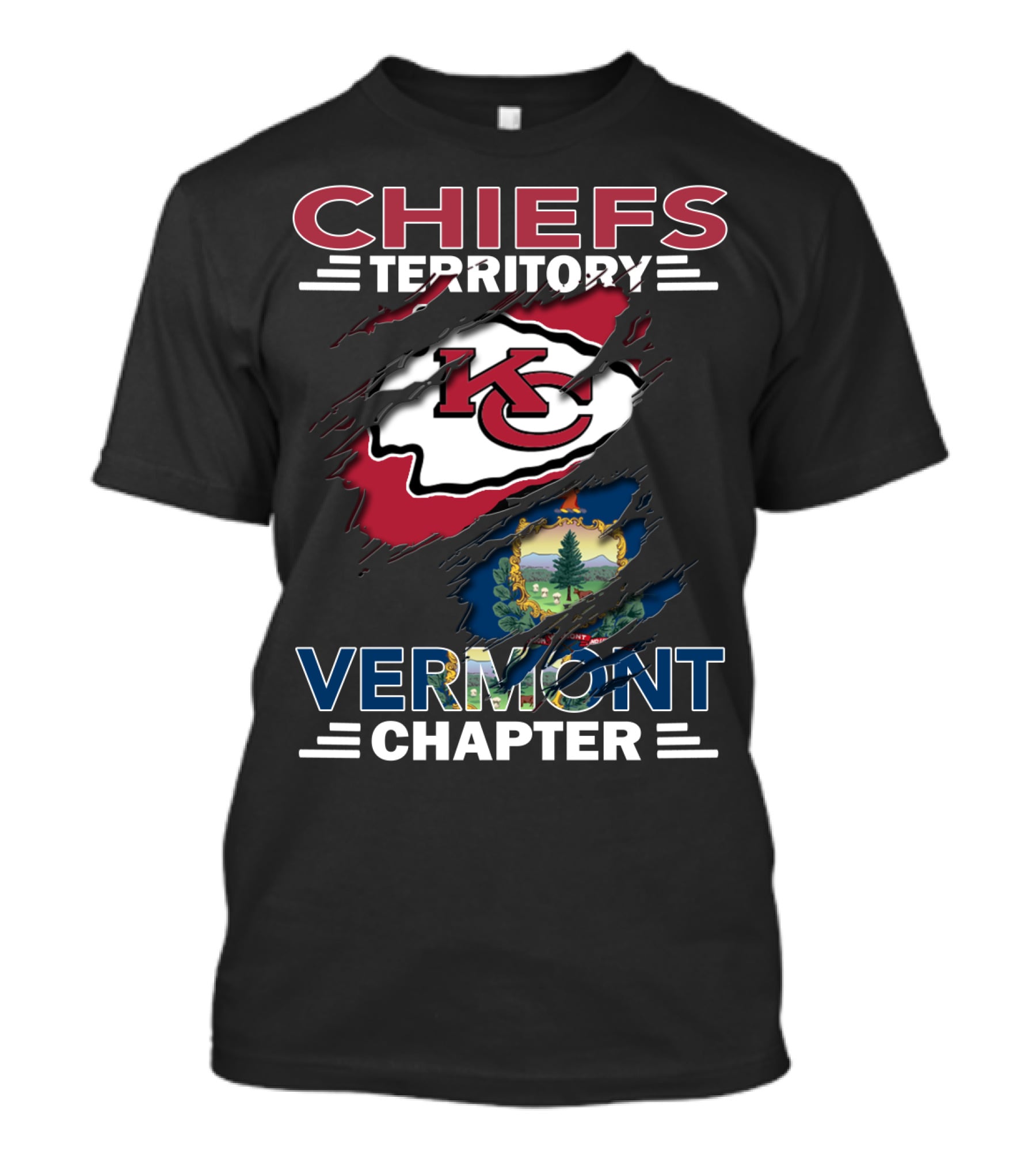Chiefs Territory Kansas City Chiefs Vermont Chapter T-Shirt
