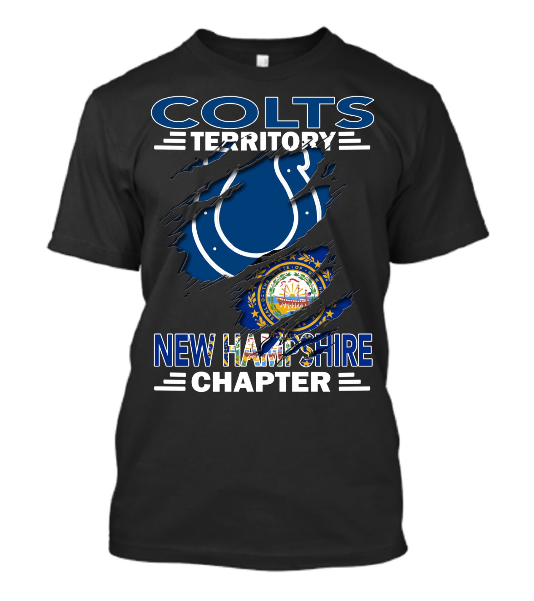 Colts Territory New Hampshire Chapter State Seal Integration T-Shirt