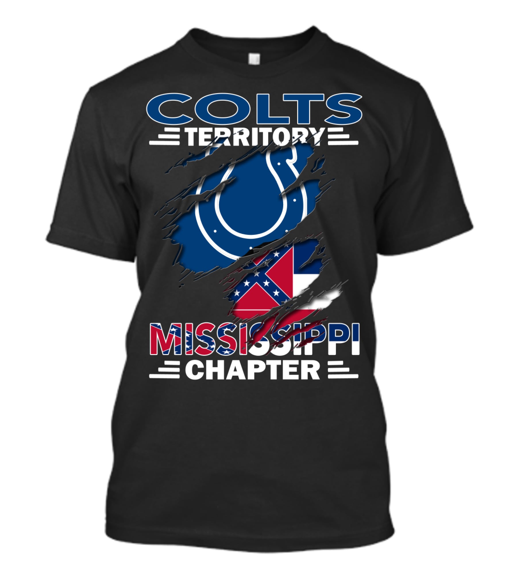 Colts Territory Mississippi Chapter Rebel Flag T-Shirt