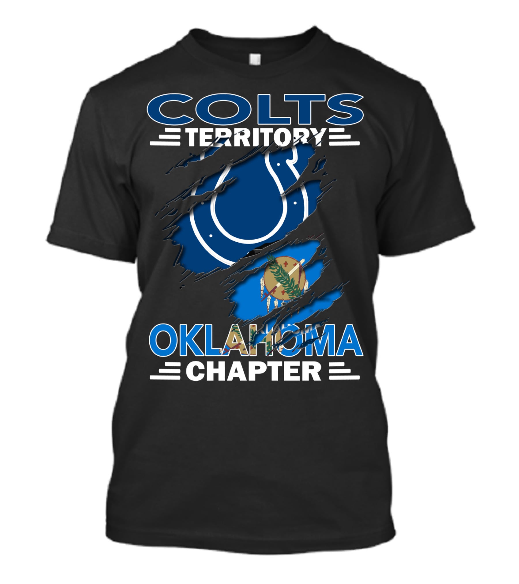 Colts Territory Oklahoma Chapter Colts Logo Oklahoma Flag T-Shirt