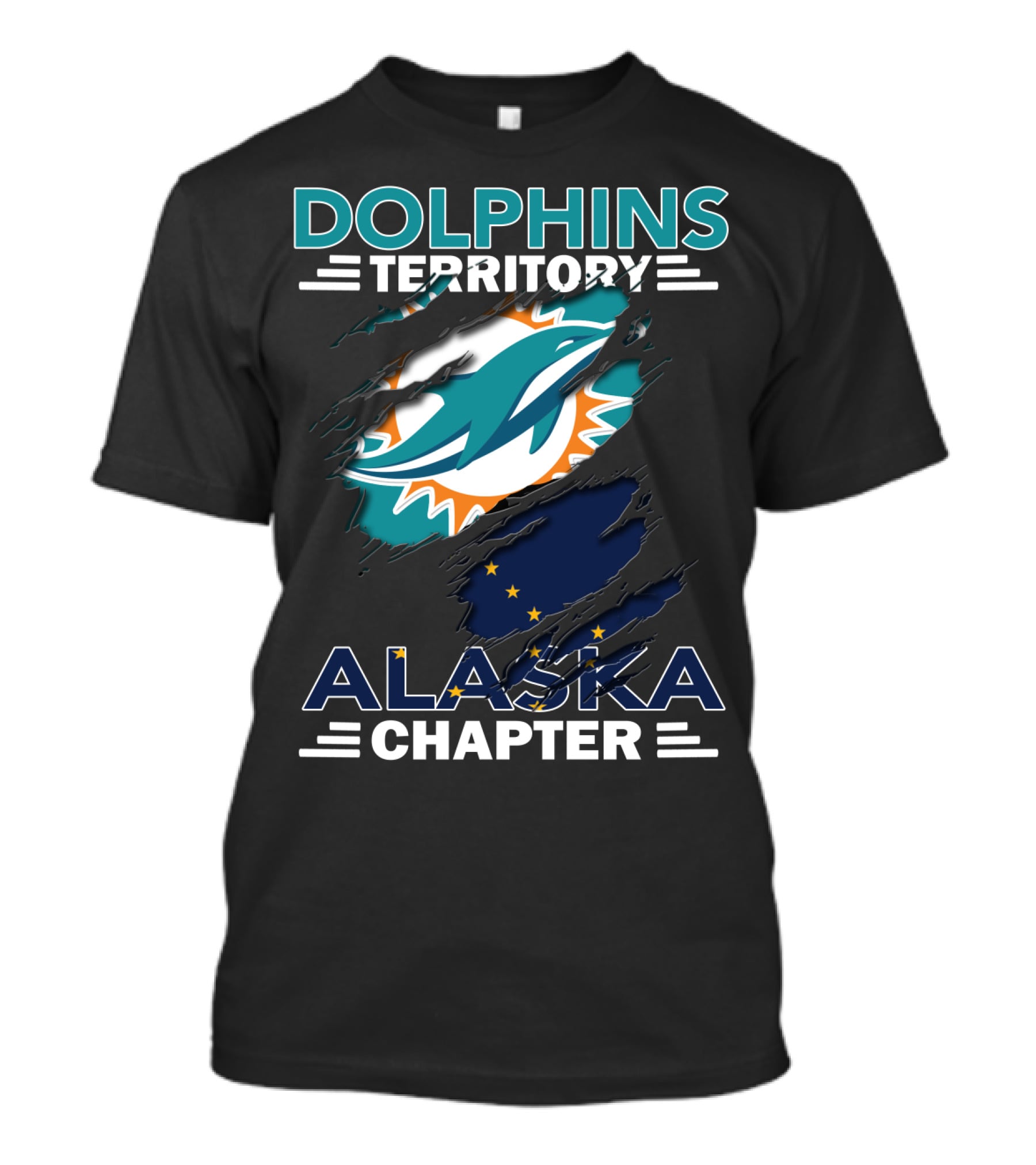 Dolphins Territory Alaska Chapter Miami Dolphins Fan Club T-Shirt