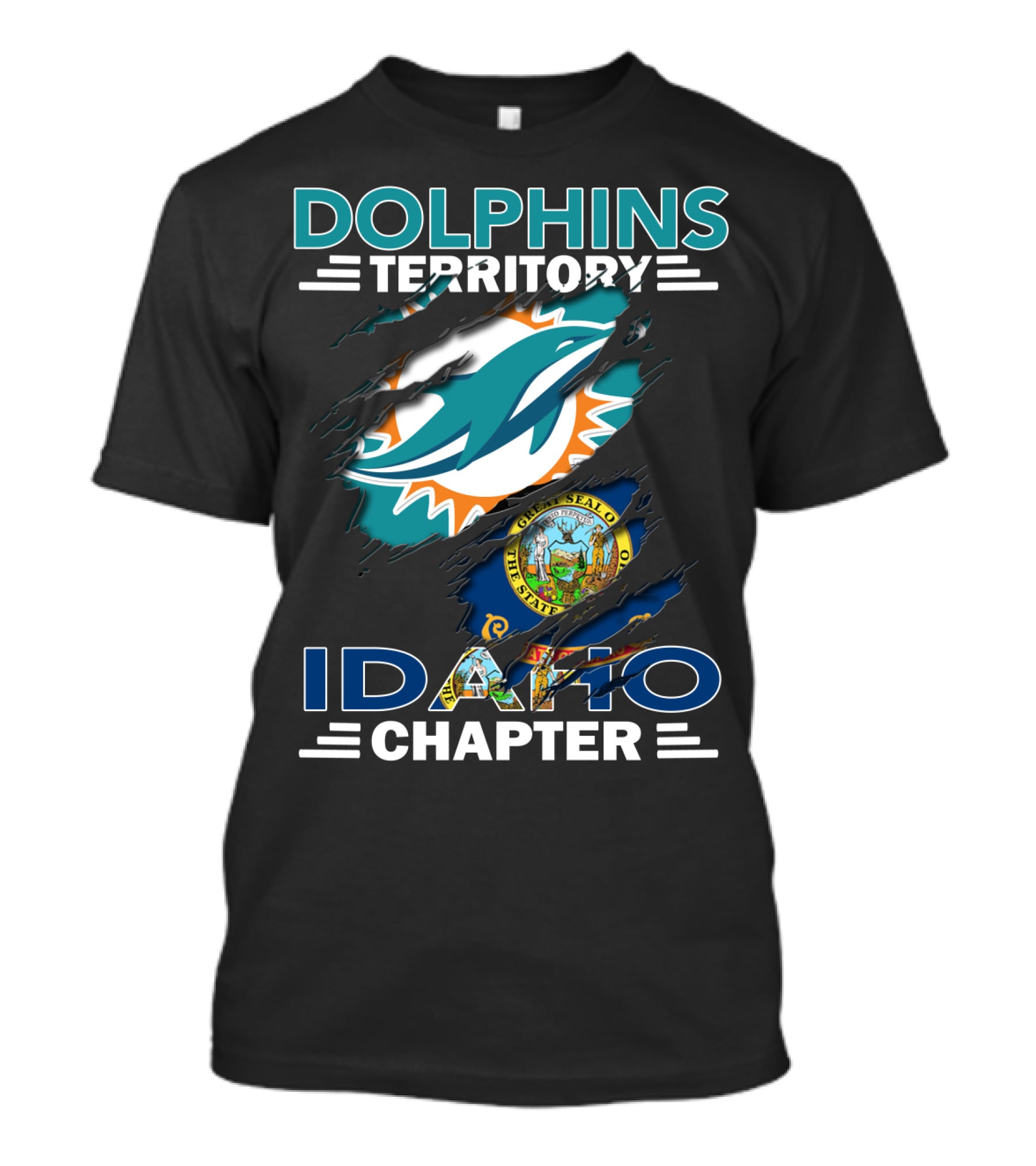 Dolphins Territory Idaho Chapter Miami Dolphins Fan Club T-Shirt