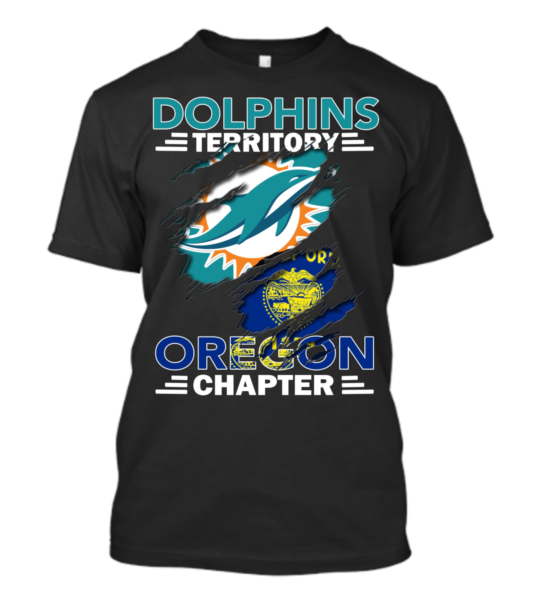 Dolphins Territory Oregon Chapter Miami Dolphins Fan Club T-Shirt