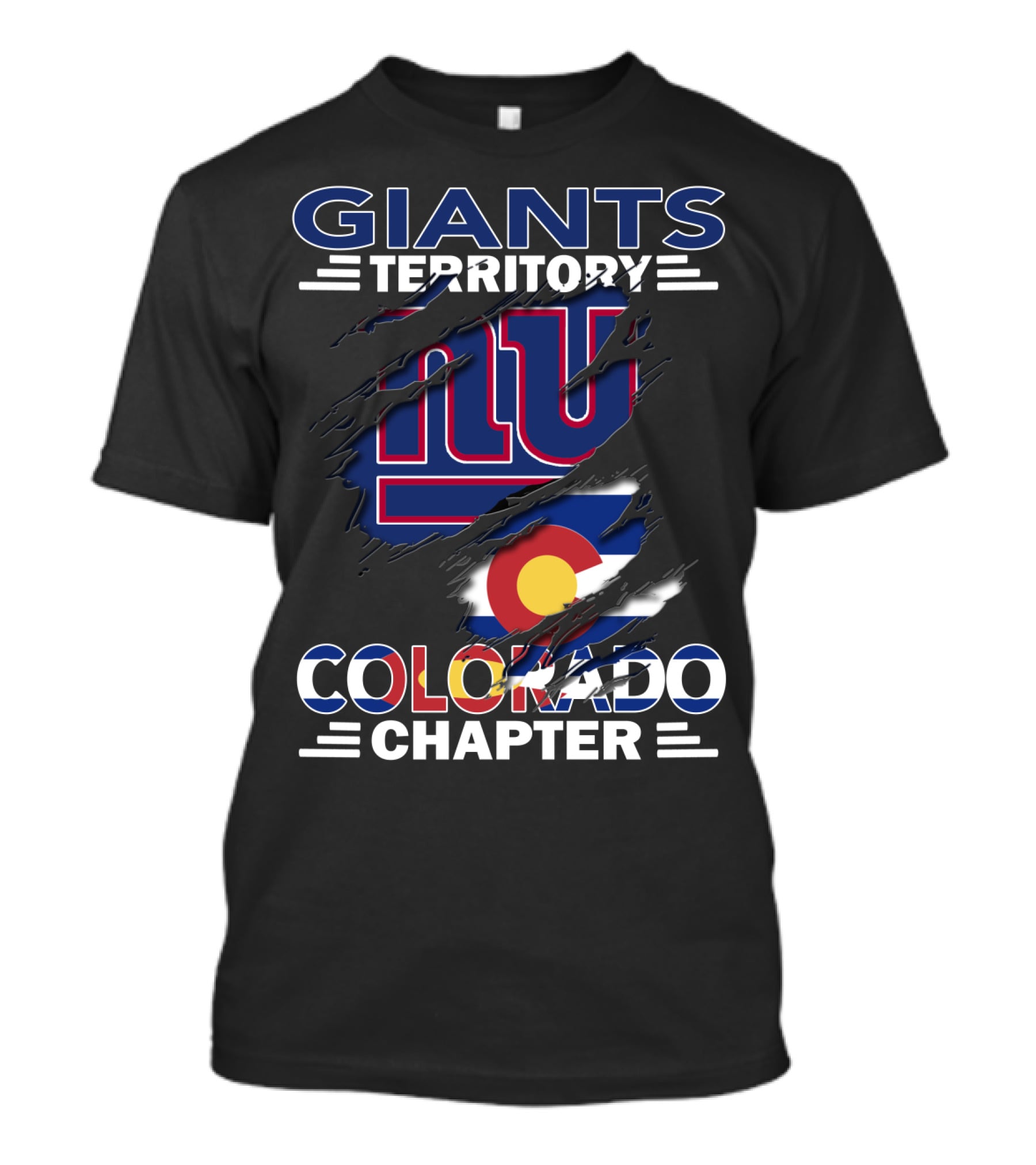 Giants Territory NY Logo Colorado Flag Chapter T-Shirt