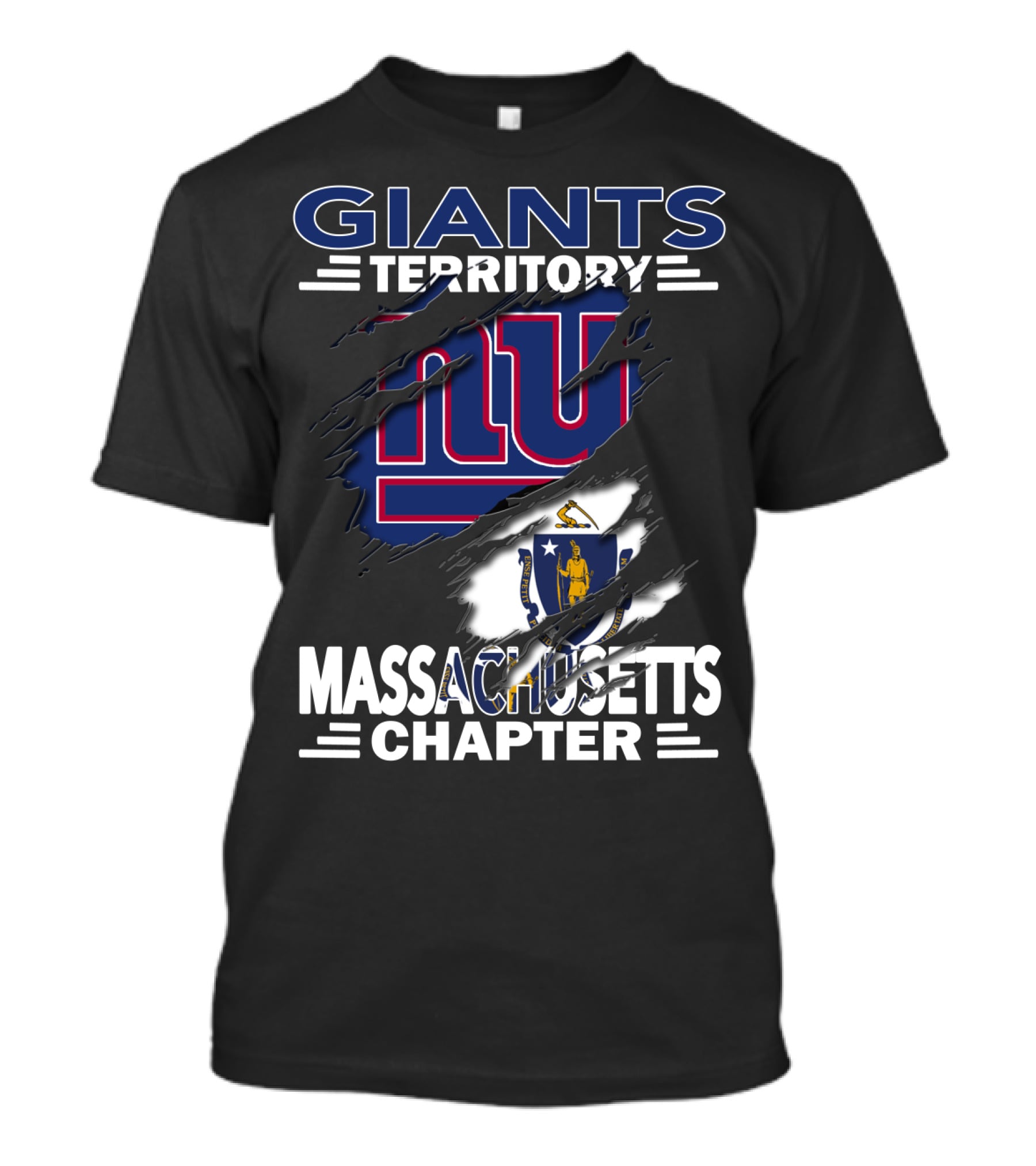 Giants Territory Massachusetts Chapter NY Sports Fan Community T-Shirt