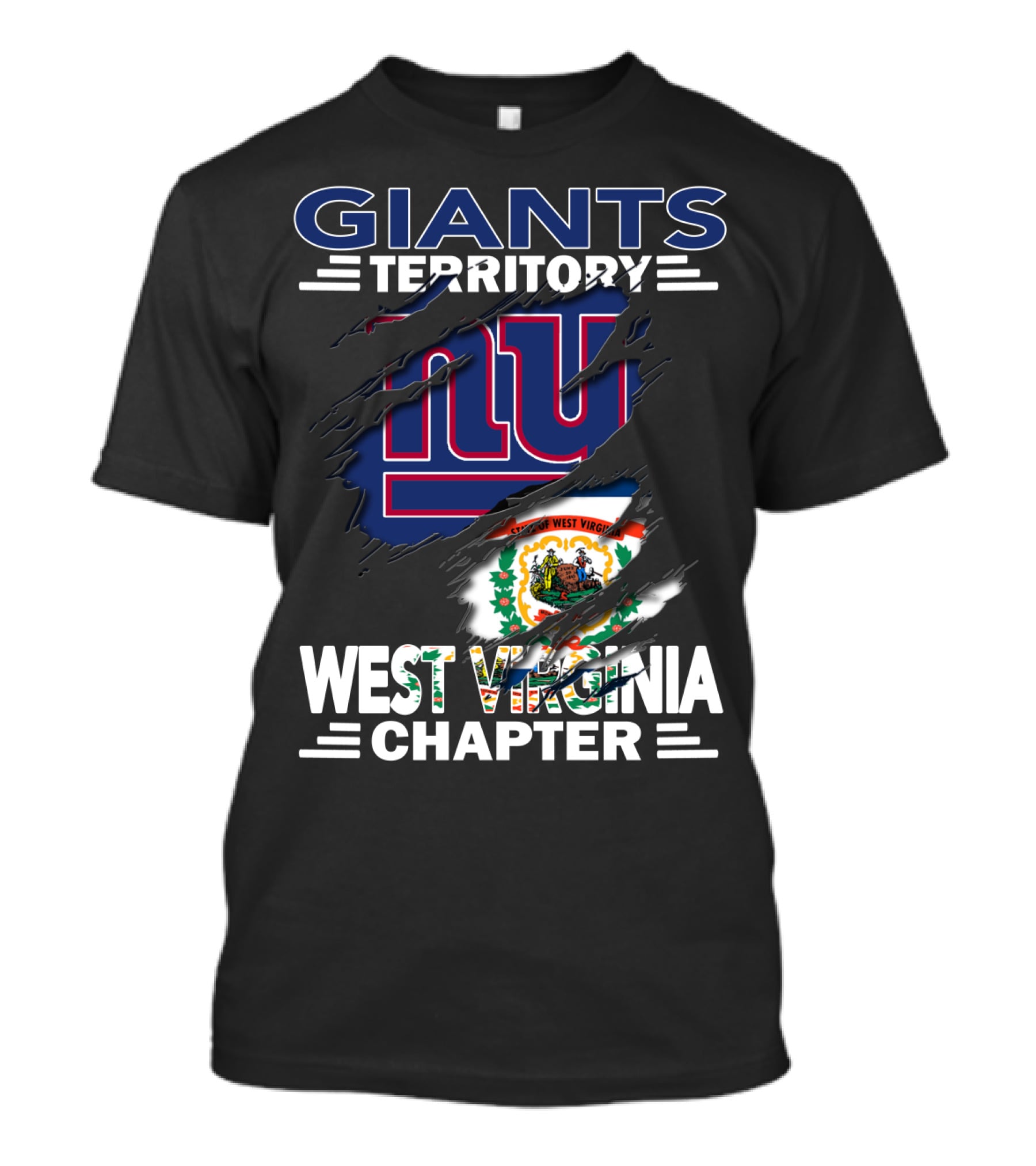 Giants Territory West Virginia Chapter NFL Sports Fan Group T-Shirt