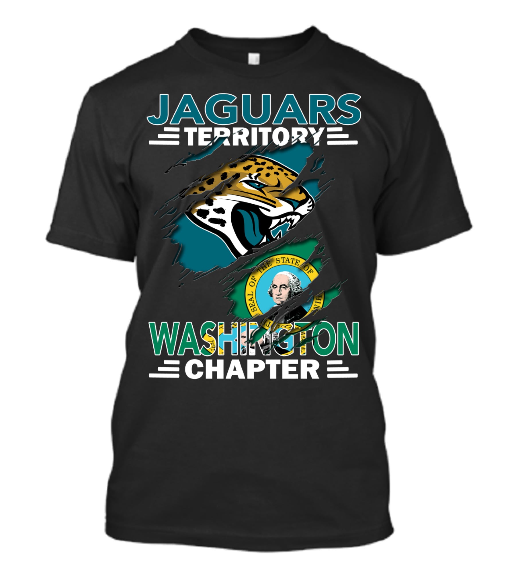 Jaguars Territory Washington Chapter State Seal Emblem T-Shirt