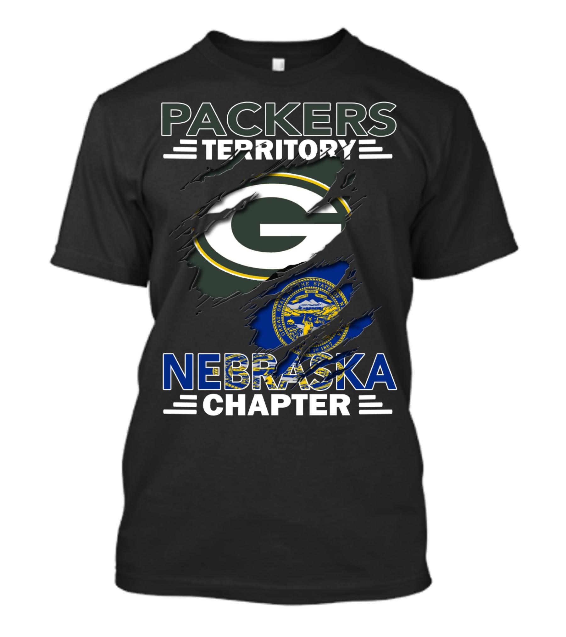 Packers Territory G Logo Nebraska Chapter State Seal T-Shirt