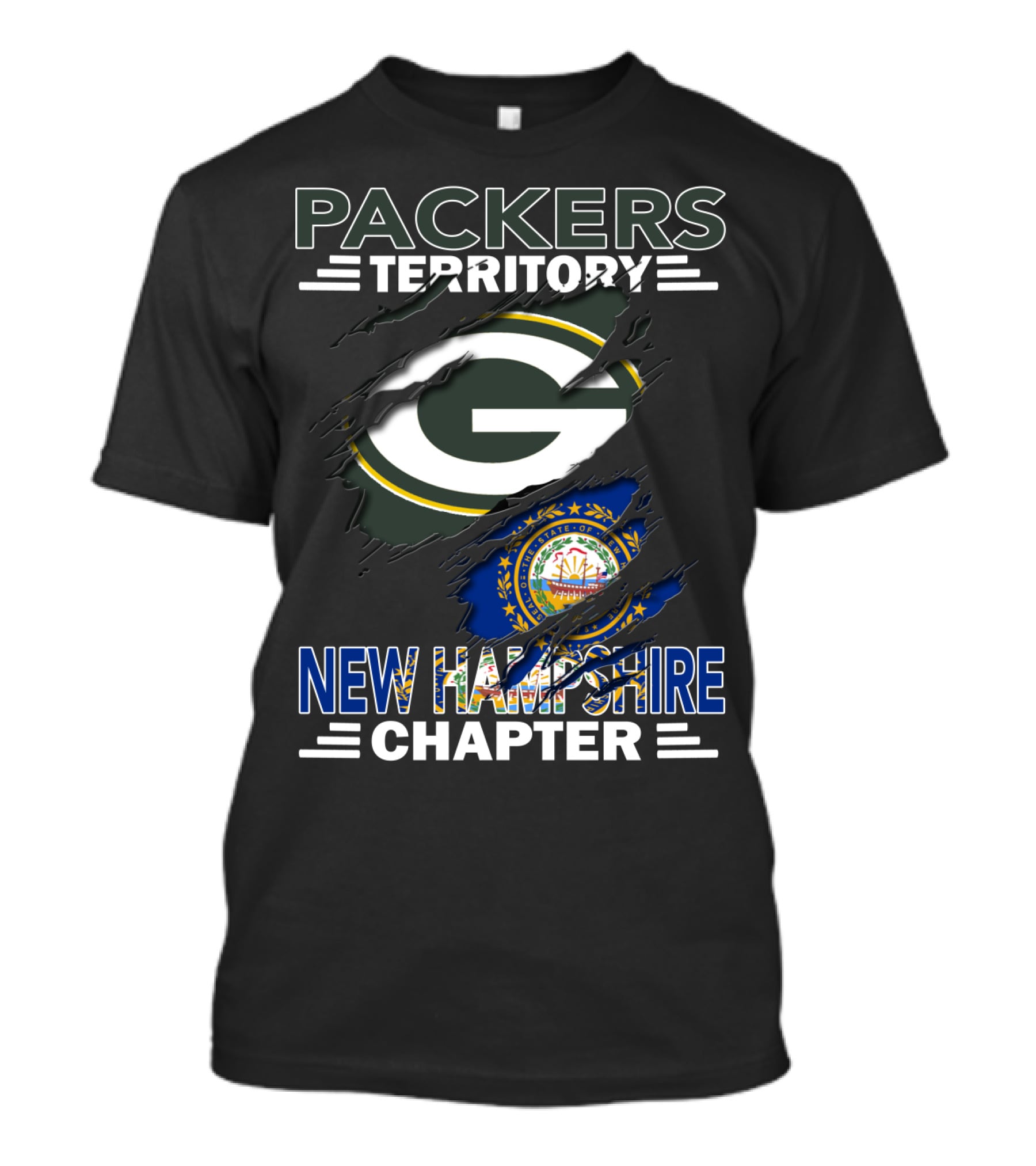 Packers Territory Green Bay New Hampshire Chapter Fan T-Shirt