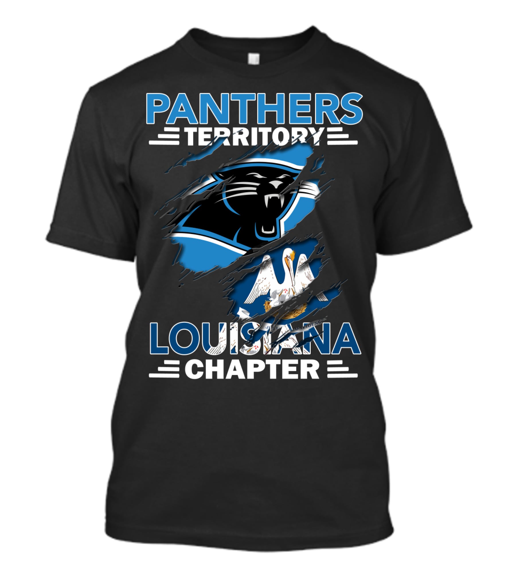 Panthers Territory Louisiana Chapter With Iconic Panther Logo And State T-Shirt