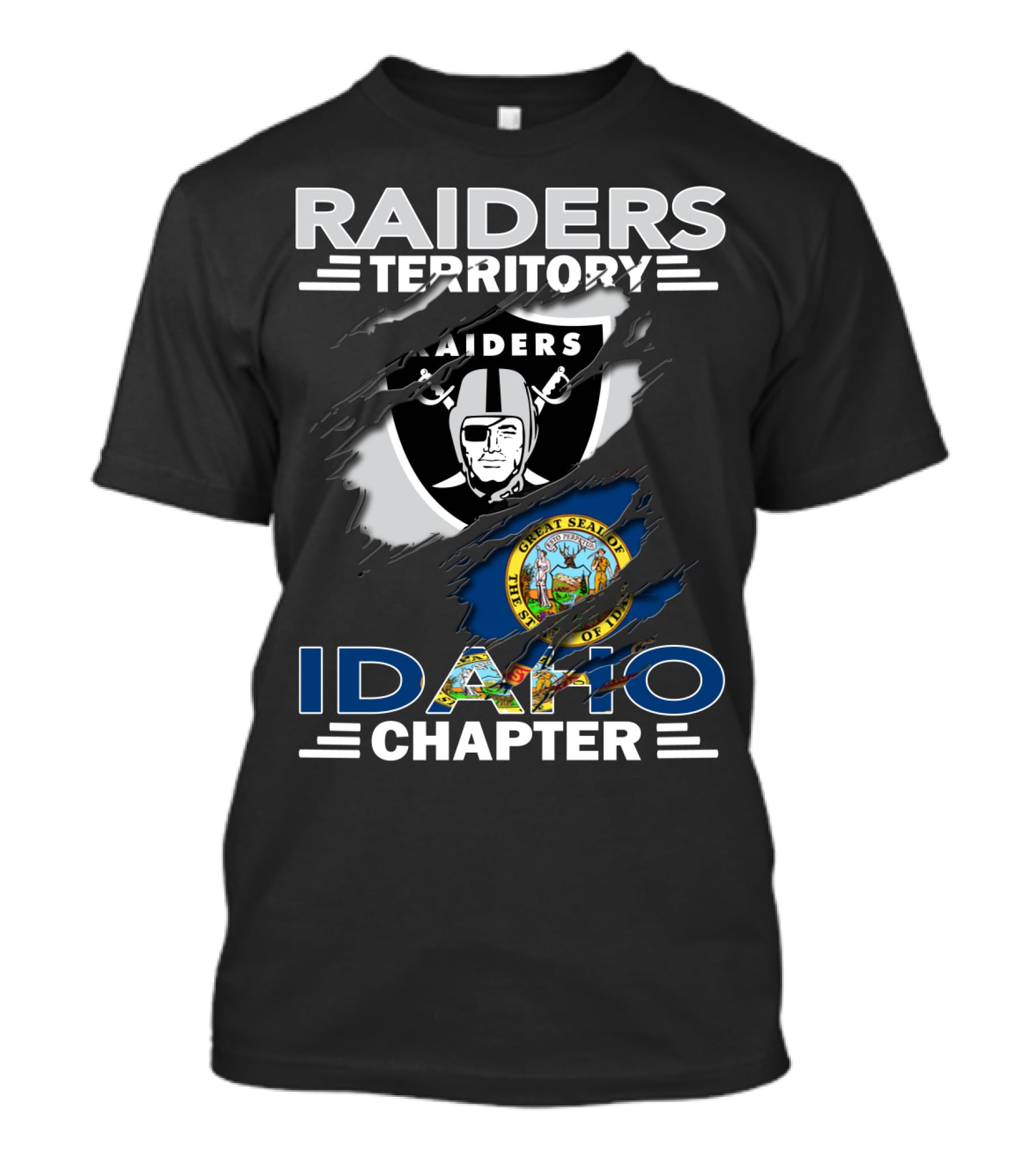 Raiders Territory Idaho Chapter Great Seal Of Idaho And Raiders T-Shirt
