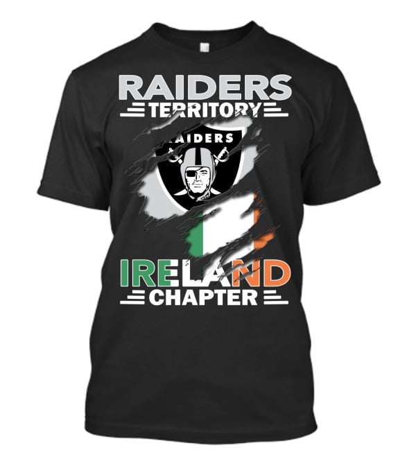 Raiders Territory Ireland Chapter Shield With Irish Flag T-Shirt