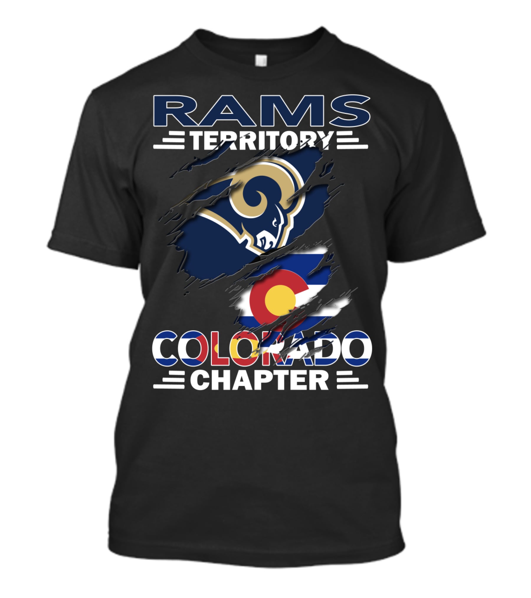 Rams Territory Colorado Chapter Flag Integration T-Shirt
