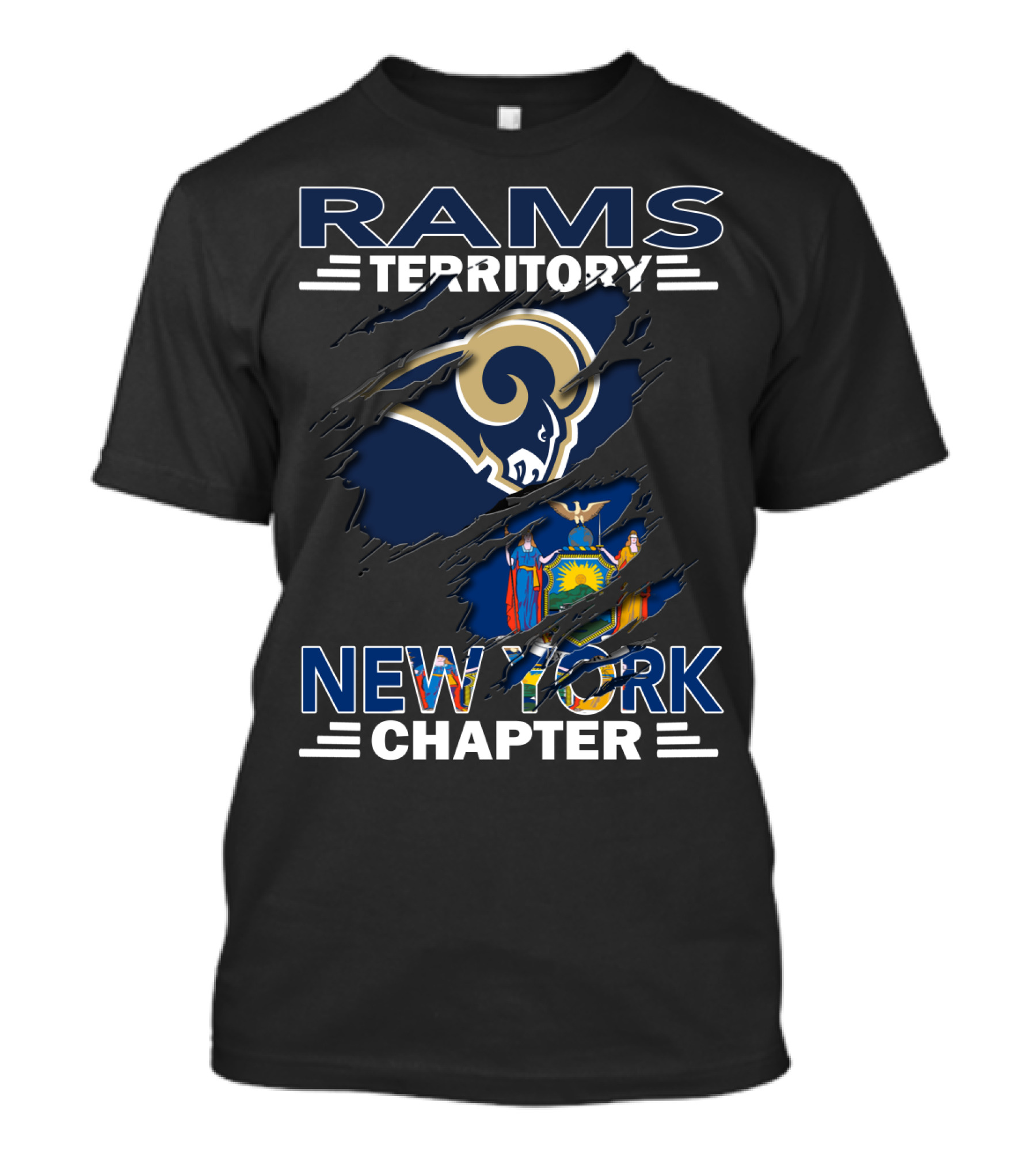 Rams Territory New York Chapter State Pride Fan Gear T-Shirt
