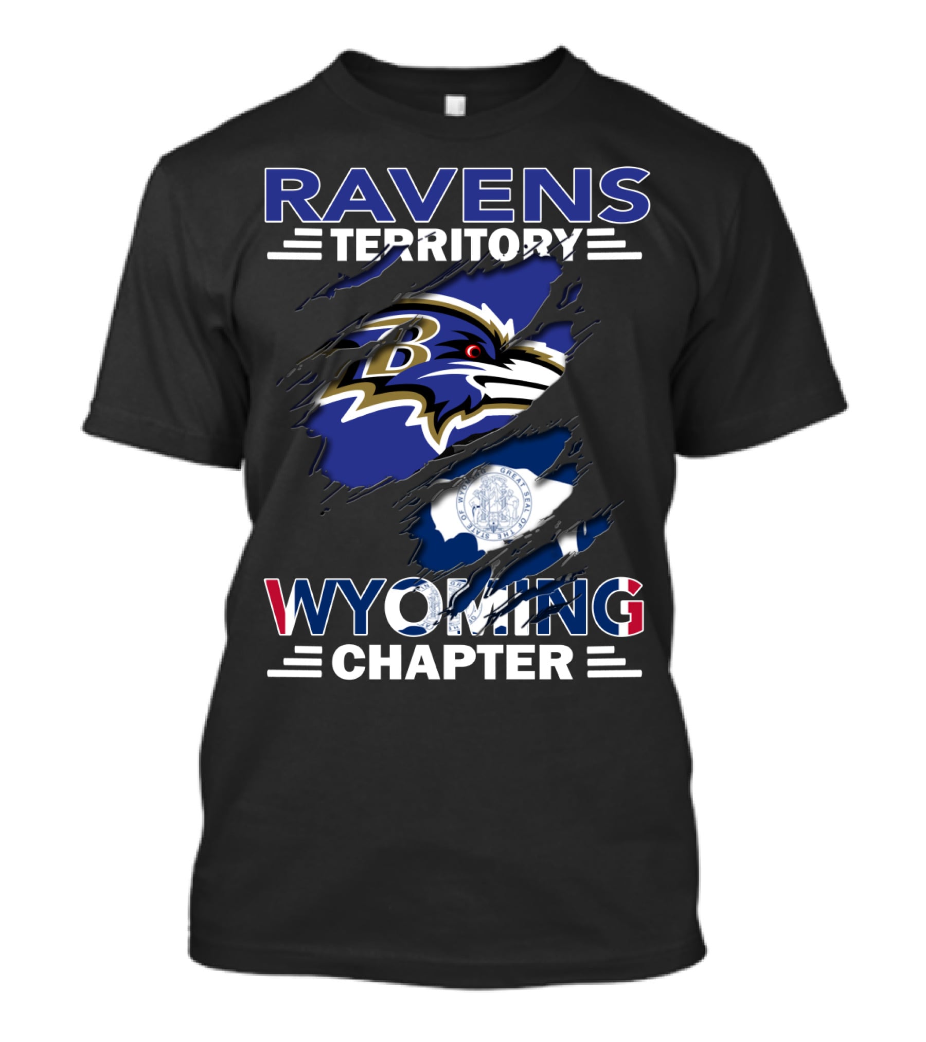 Ravens Territory Wyoming Chapter NFL Football Fan T-Shirt