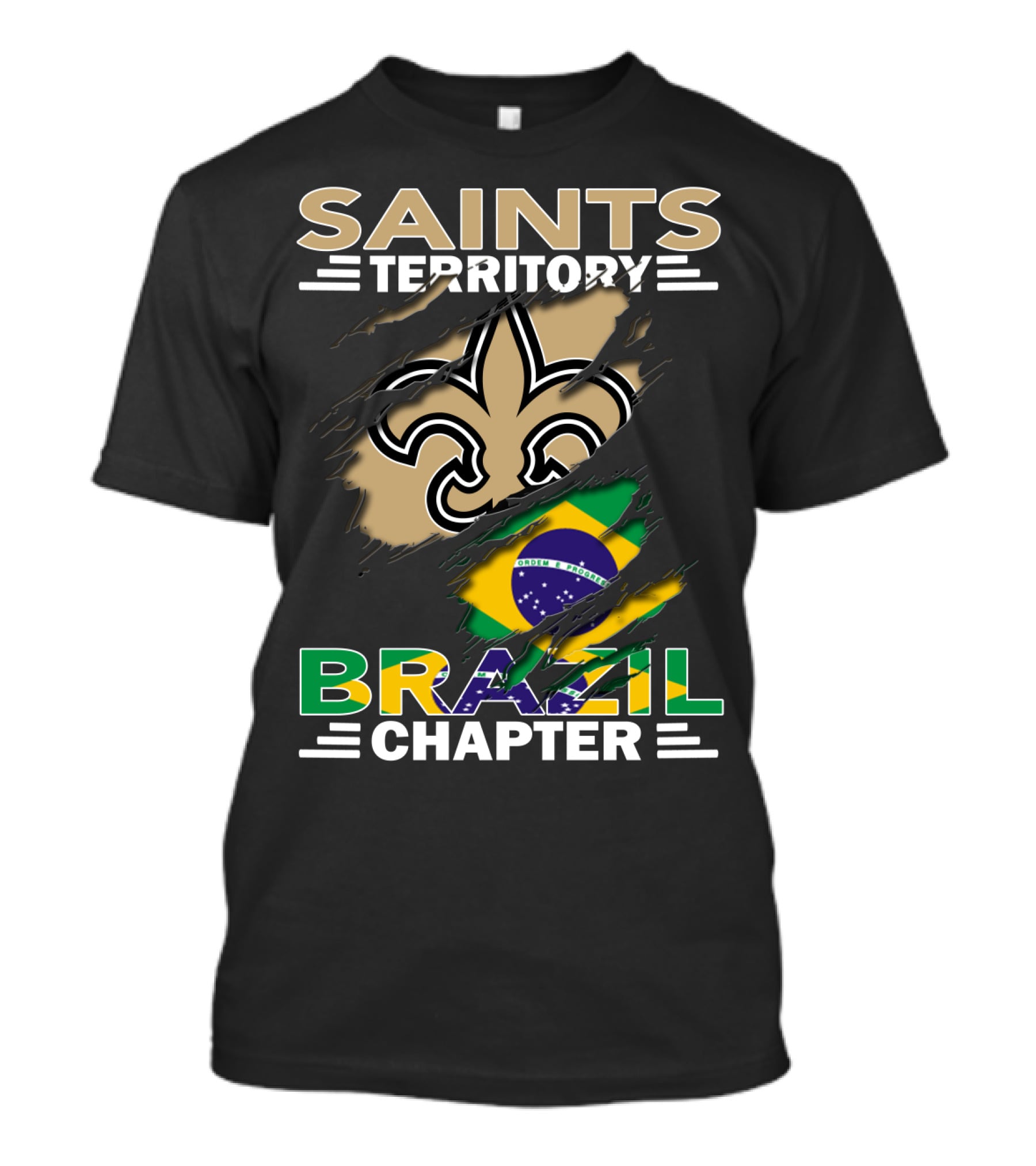 SAINTS TERRITORY BRAZIL CHAPTER FLEUR-DE-LIS FLAG T-Shirt