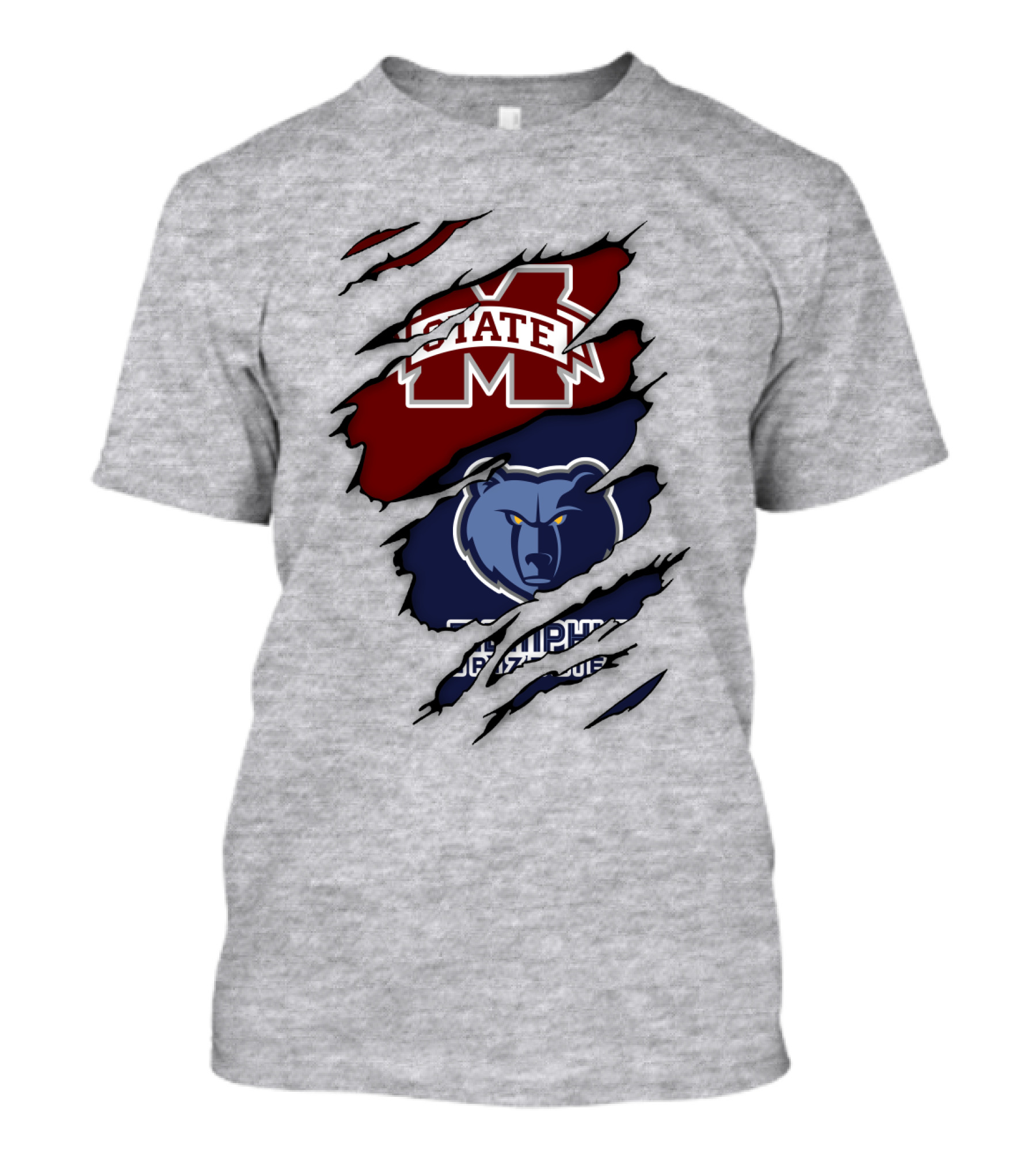 Memphis Grizzlies Mississippi State Bulldogs Rip T-Shirt