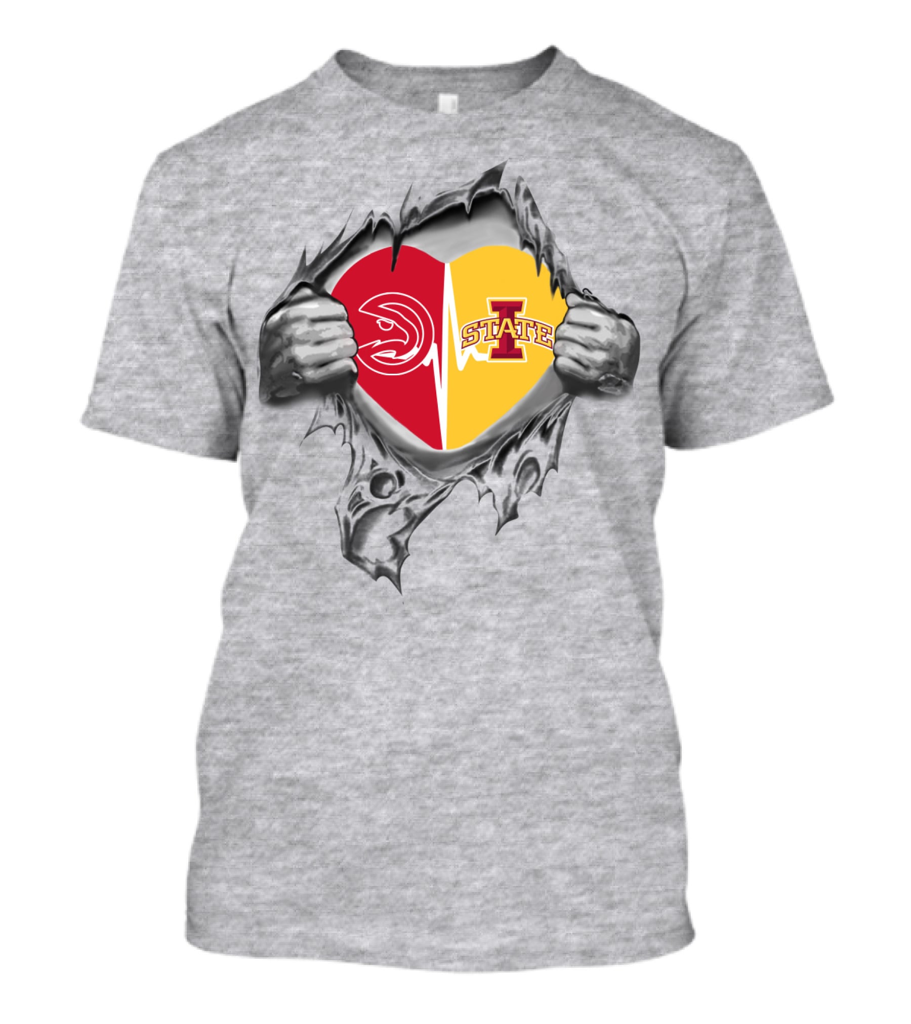 Atlanta Hawks Iowa State Heart T-Shirt