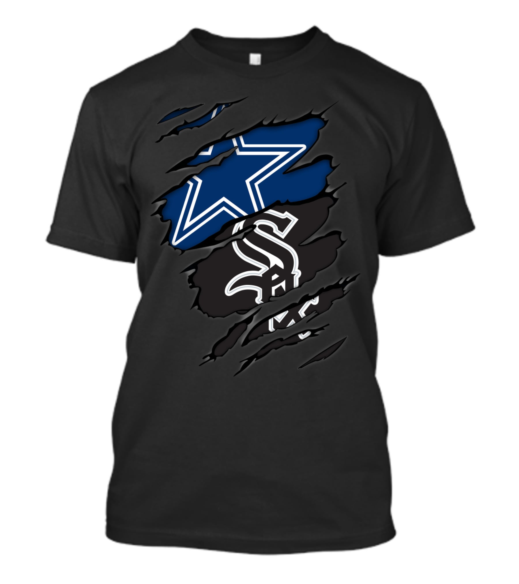Dallas Cowboys And Chicago White Sox Dual Logo Collaboration T-Shirt
