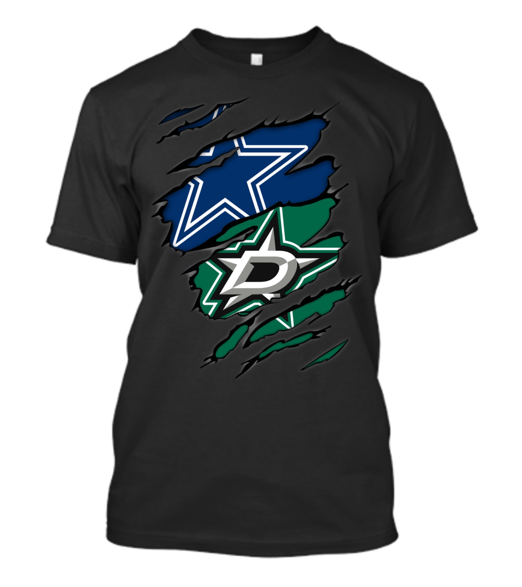 Dallas Cowboys And Stars Logo Fusion T-Shirt