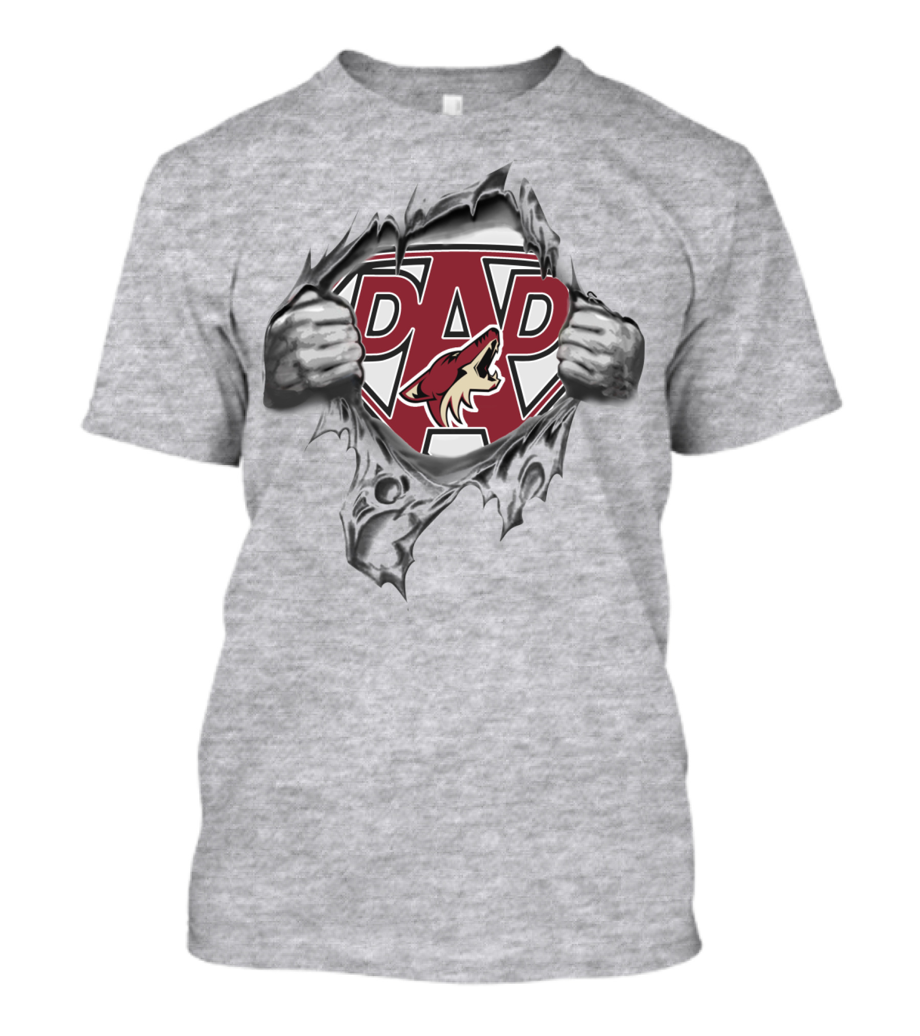 Coyotes Dad Superhero Reveal T-Shirt