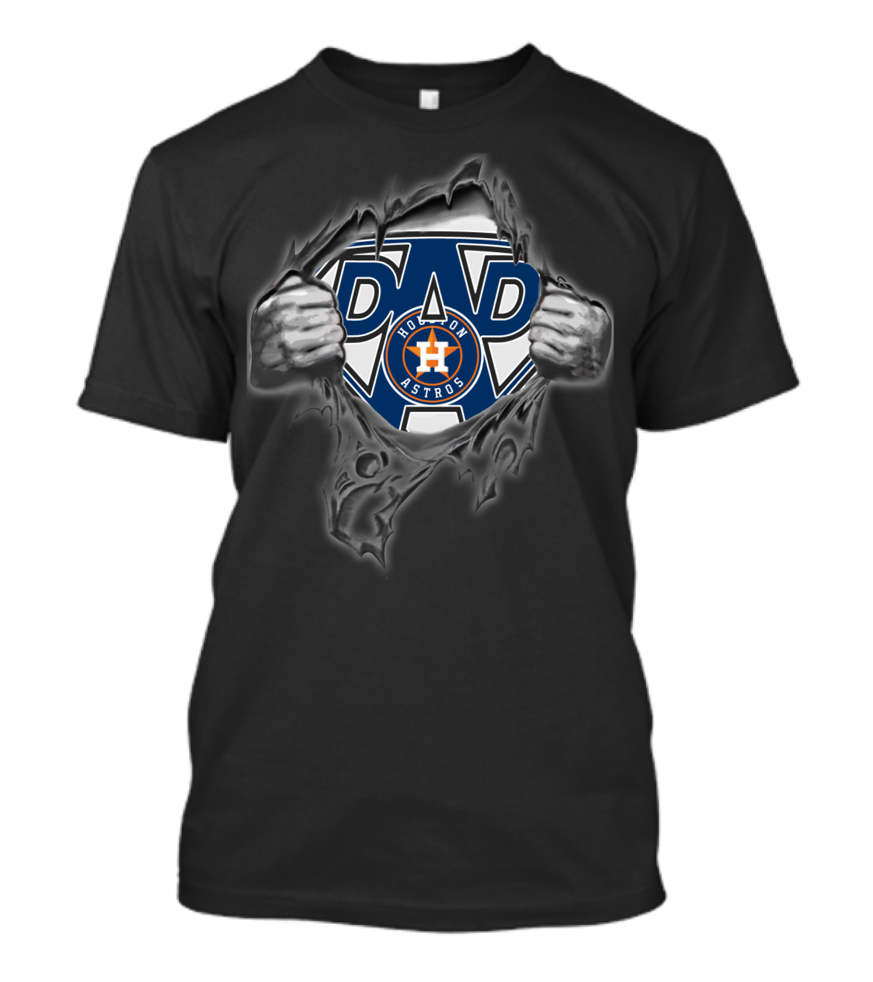 Houston Astros Super Dad Logo With Heroic Emblem T-Shirt