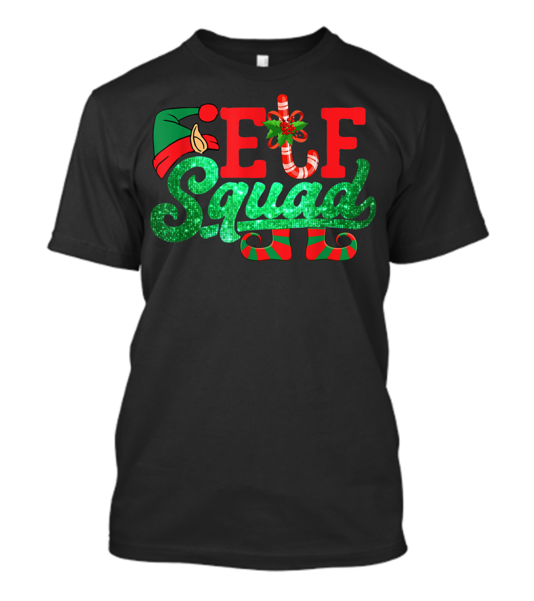 Elf Squad Funny Family Matching Christmas Holiday T-Shirt