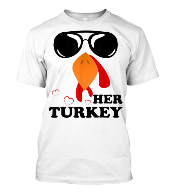 Her Turkey Funny Men's Matching Thanksgiving T-Shirt