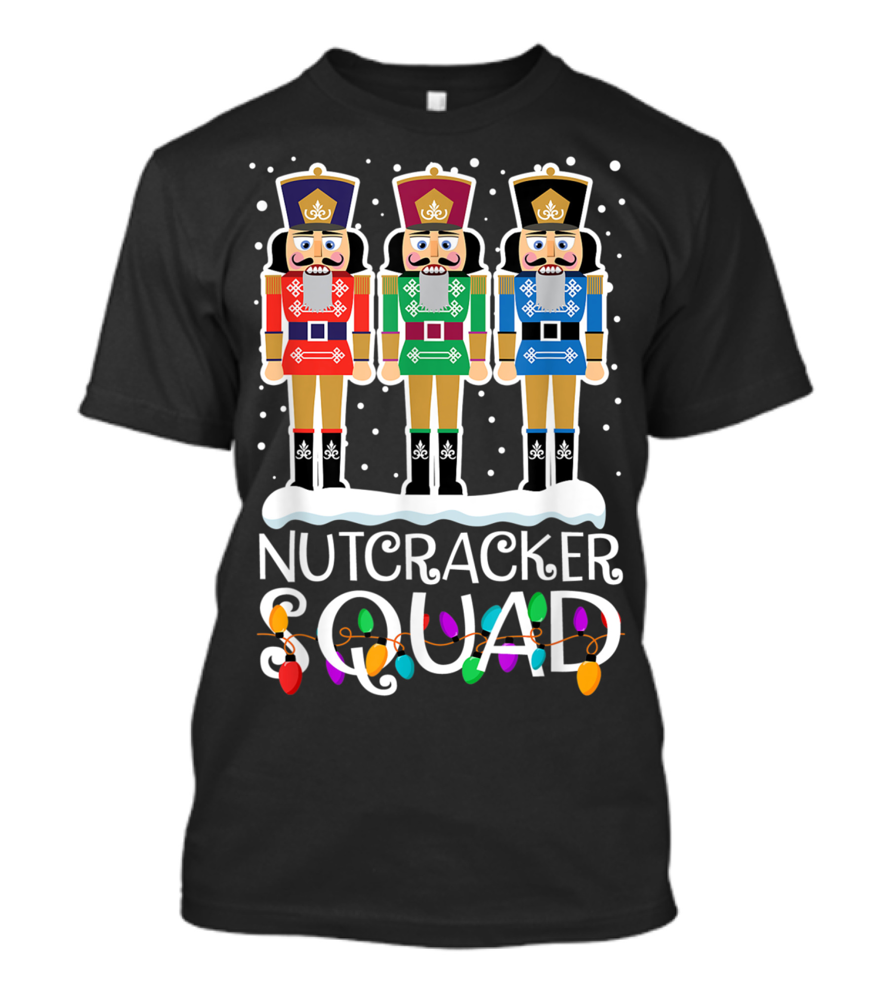Nutcracker Squad Holiday Ballet Dance Christmas Lights T-Shirt