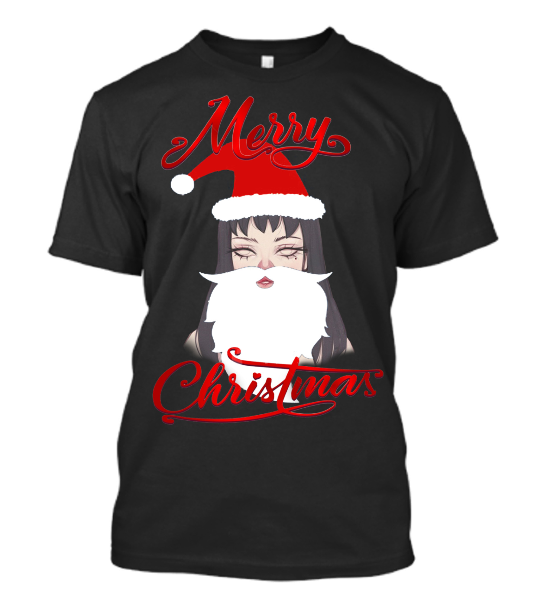 Merry Christmas Uzumaki Kirie Goshima Manga Santa Hat And Beard T-Shirt