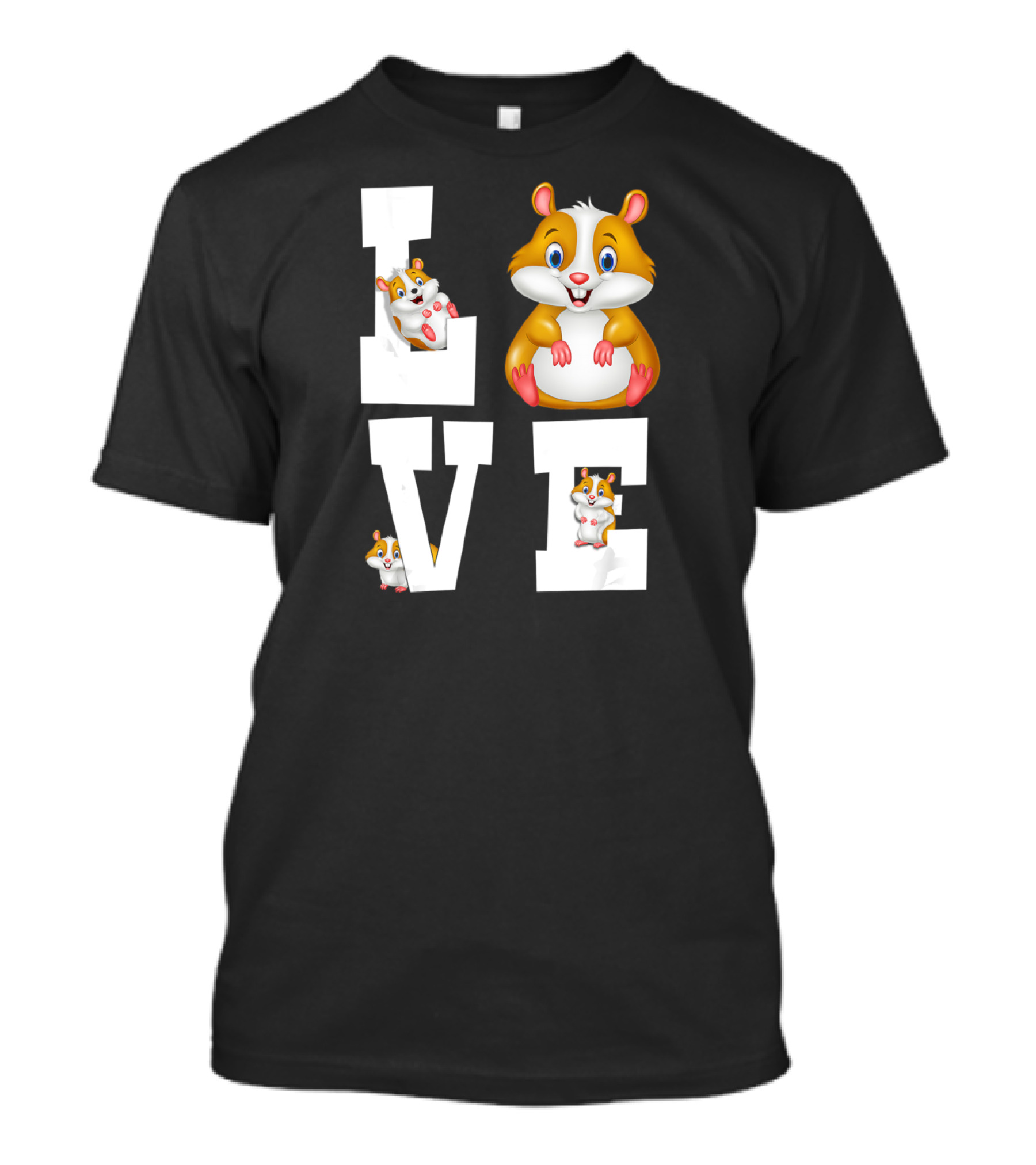 Love Hamsters Owners Cute Cartoon Rodent T-Shirt