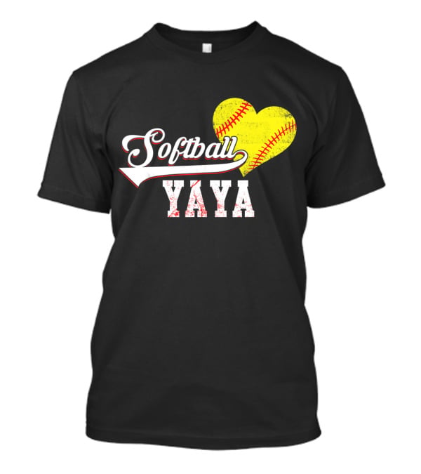 Softball Yaya Heart T-Shirt