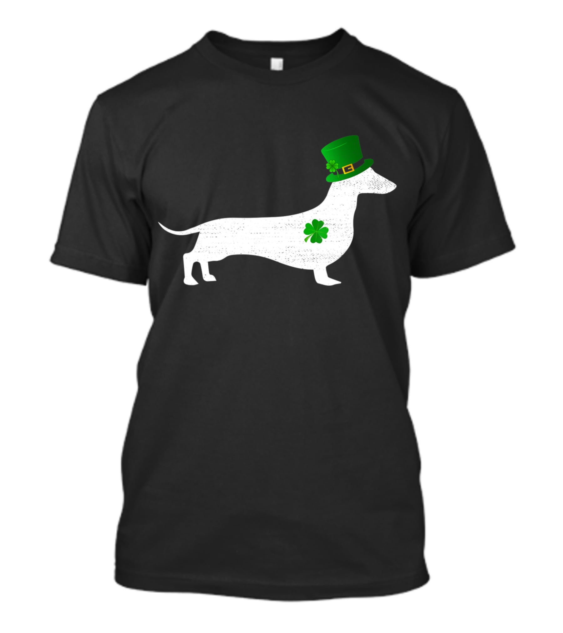 St Patrick's Day Dachshund Puppy With Green Shamrock And Hat T-Shirt