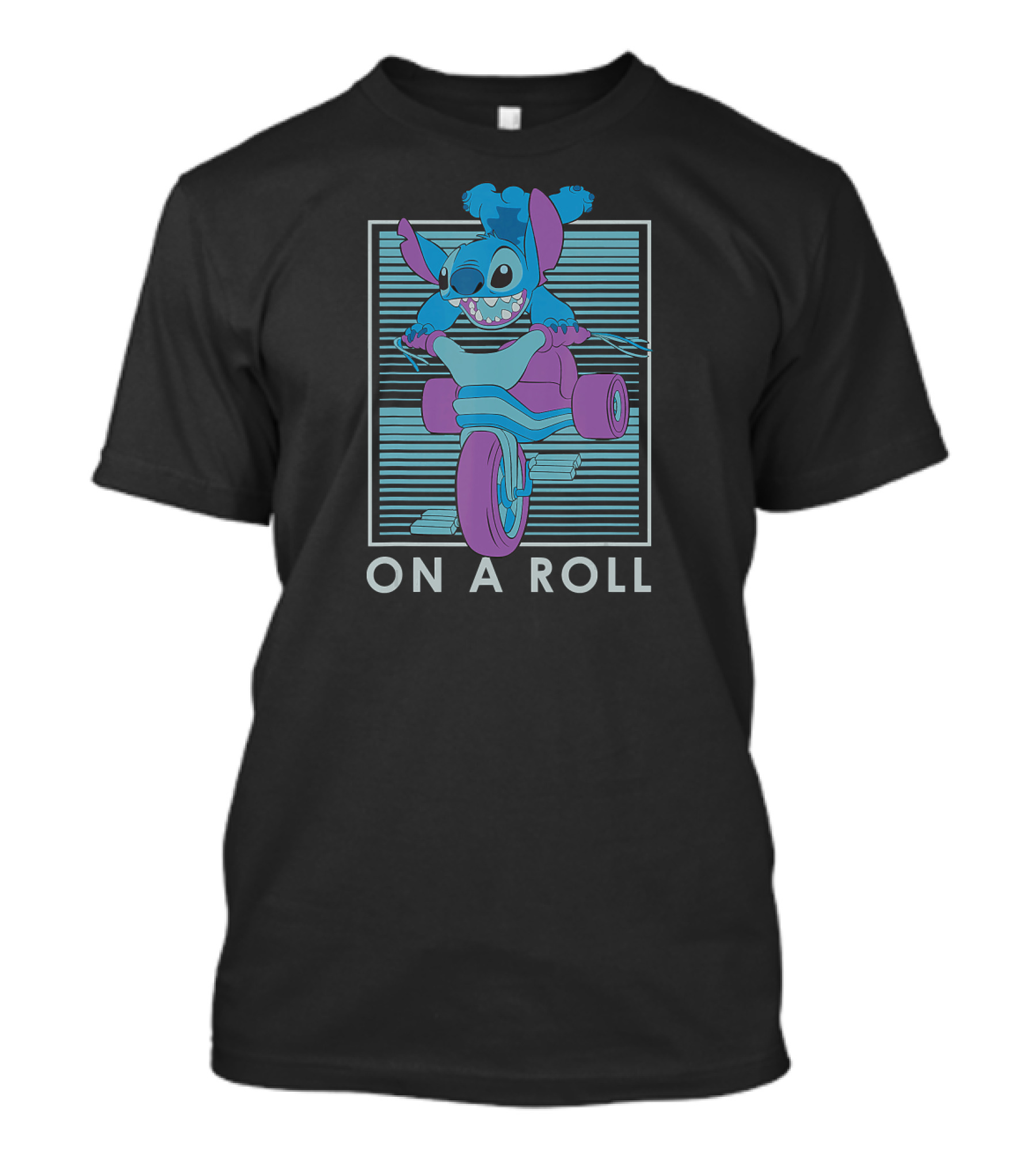 Disney Lilo And Stitch On A Roll Motorcycle Adventure T-Shirt