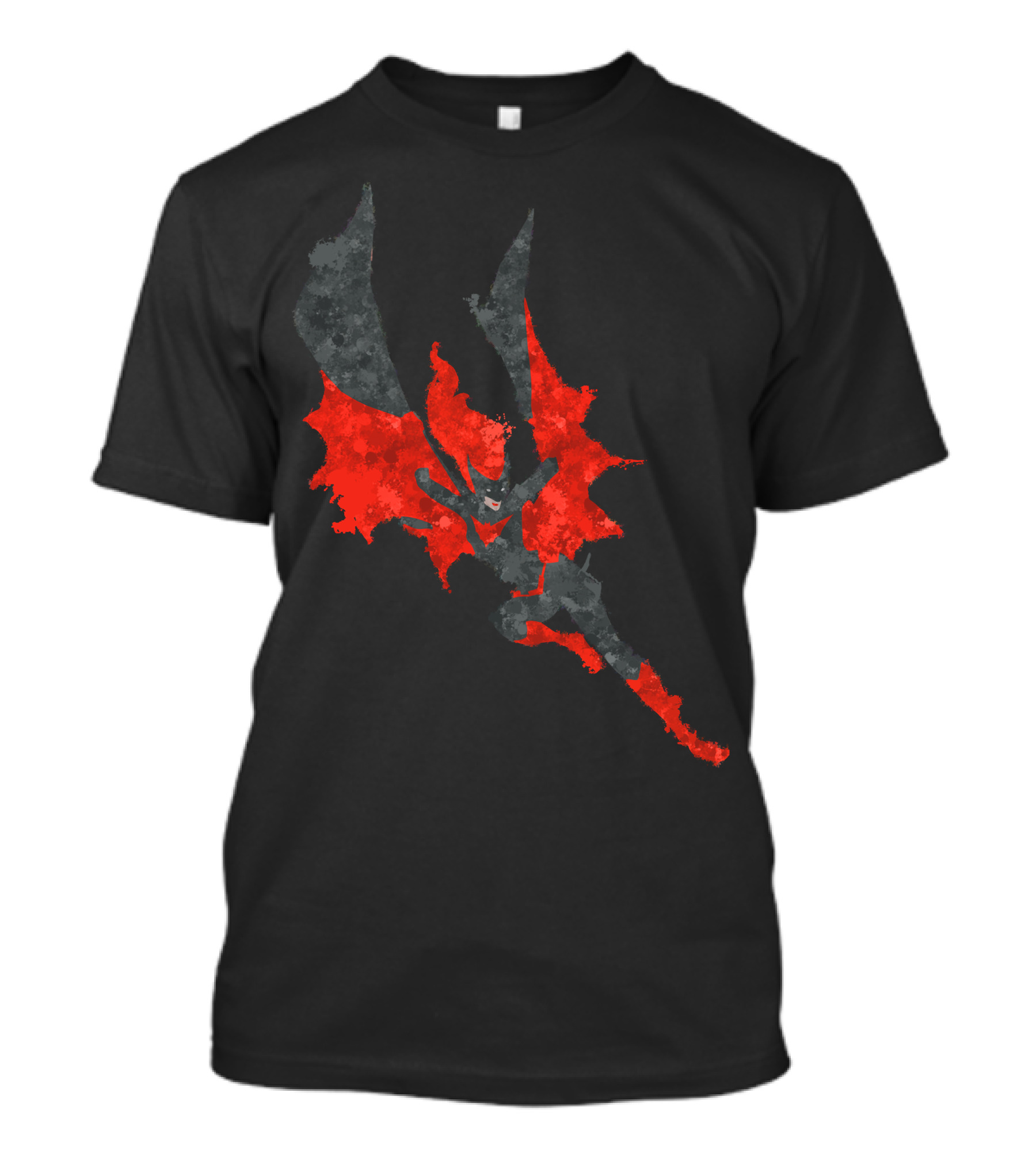 Batwoman Red And Black Silhouette Dynamic Action Pose T-Shirt