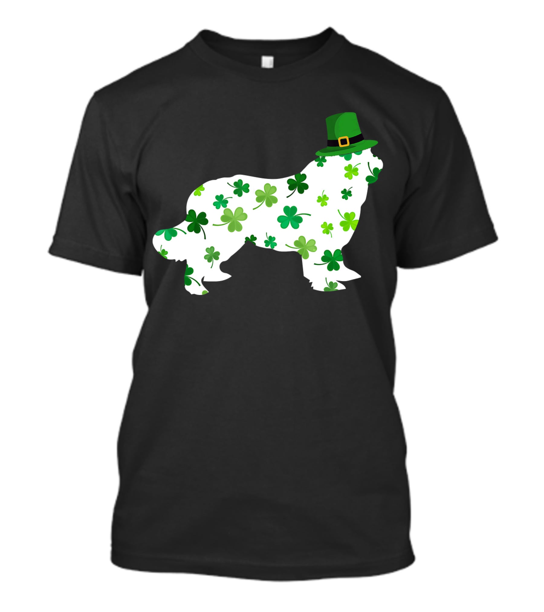 Dog Dad Dog Mom Patrick's Day Shamrock Newfoundland T-Shirt