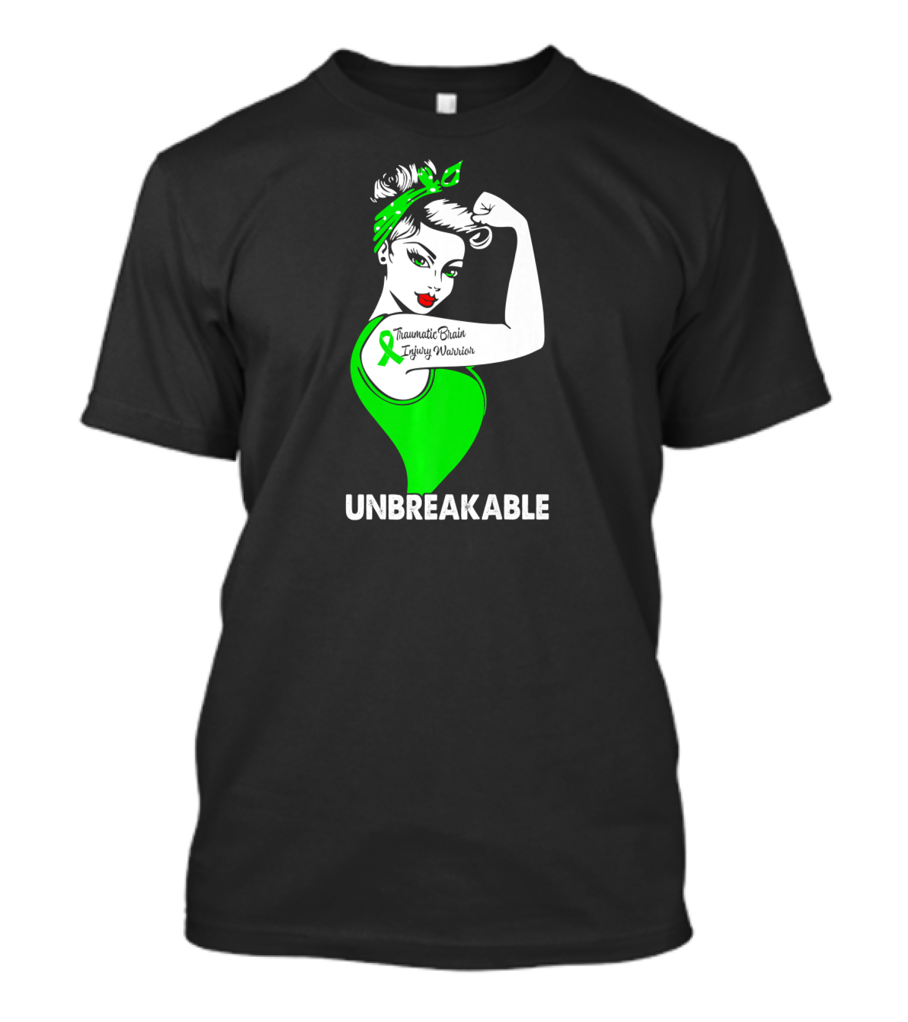 Unbreakable Traumatic Brain Injury Warrior TBI Awareness T-Shirt