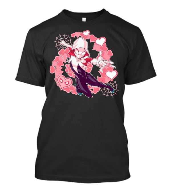 Spider Gwen Hearts Into The Spider-Verse Marvel T-Shirt