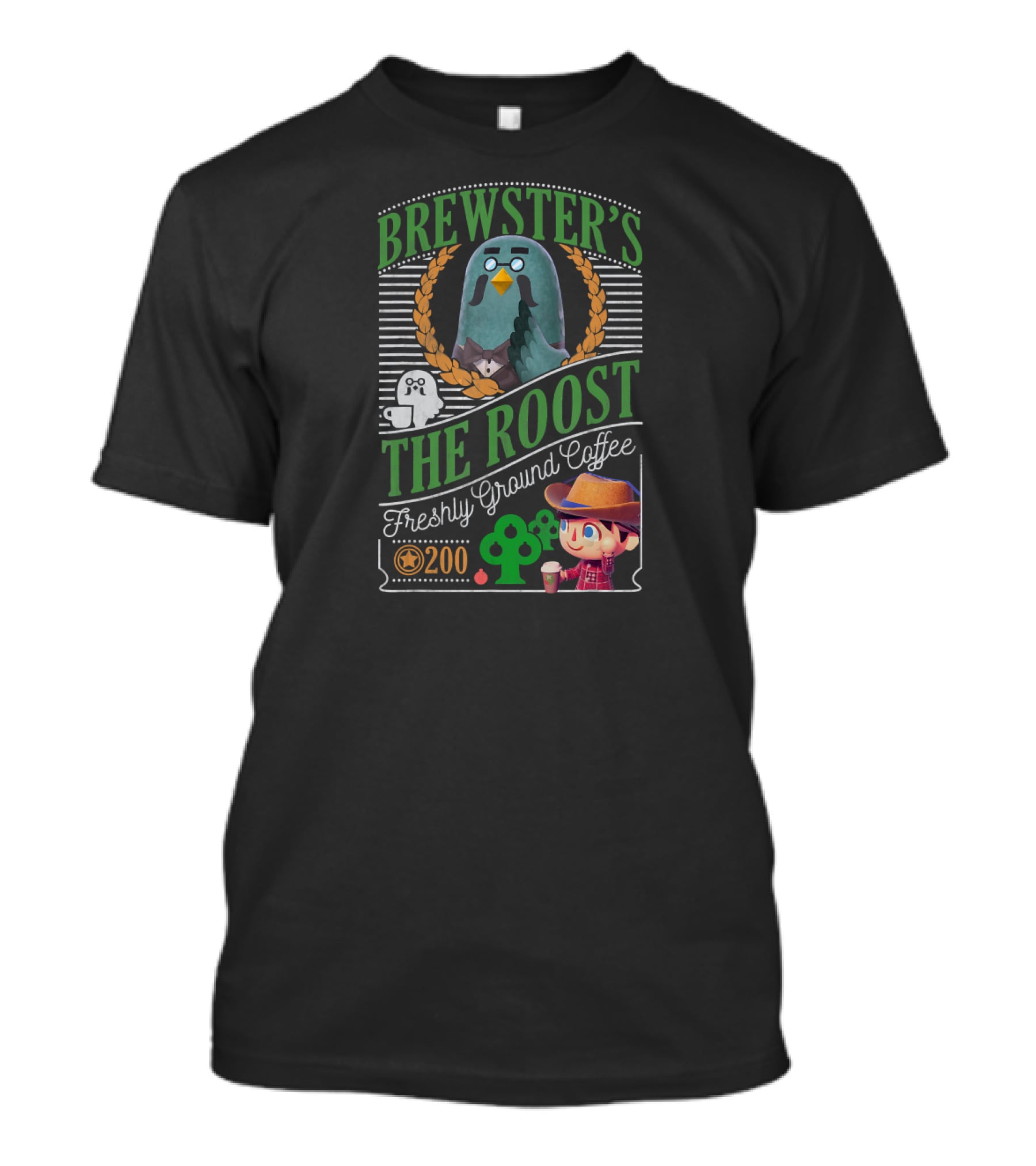 Brewster's The Roost Freshly Ground Coffee Animal Crossing 200 T-Shirt