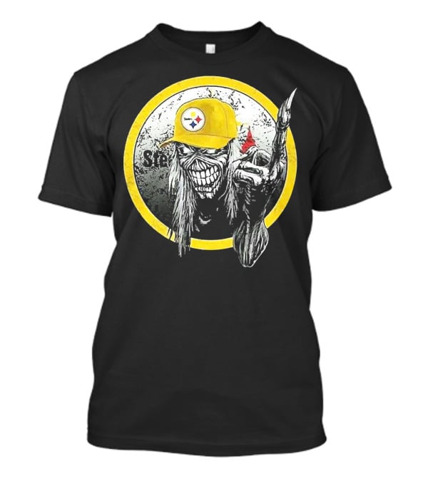 Pittsburgh Steelers Skull Fan T-Shirt