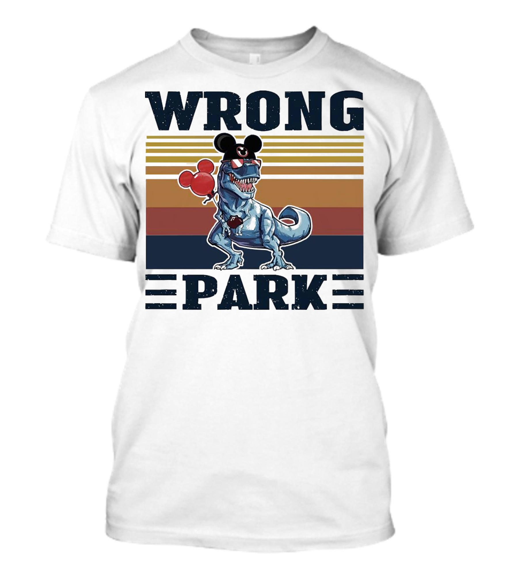 Wrong Park Dinosaur Rex Mickey Balloon T-Shirt
