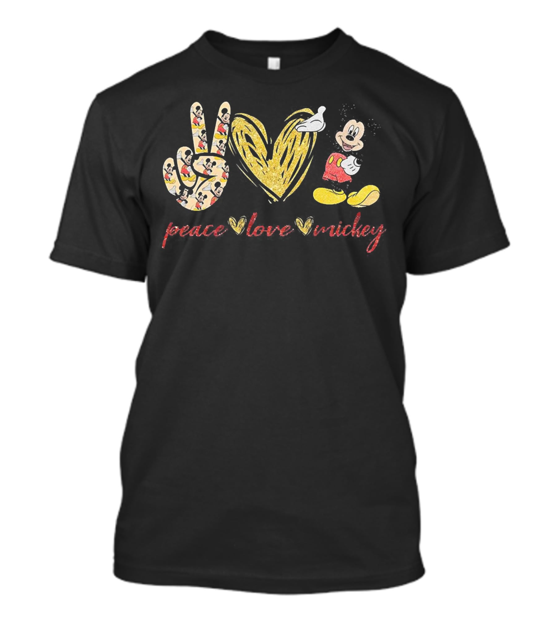 Peace Love Mickey Mouse Vintage Iconic Disney T-Shirt