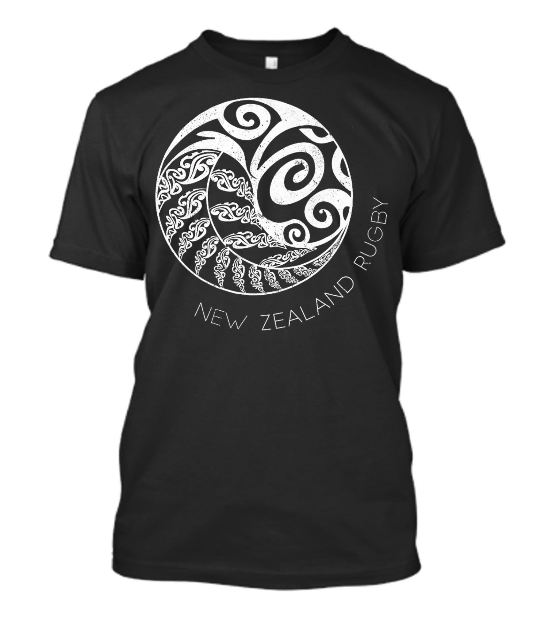 New Zealand Rugby Maori Inspired Kiwi Silver Spiral T-Shirt
