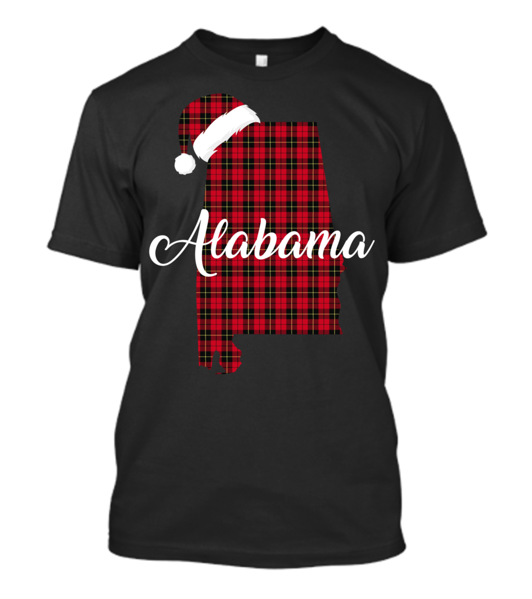 Alabama Santa Hat Red Buffalo Royal Stewart Tartan T-Shirt