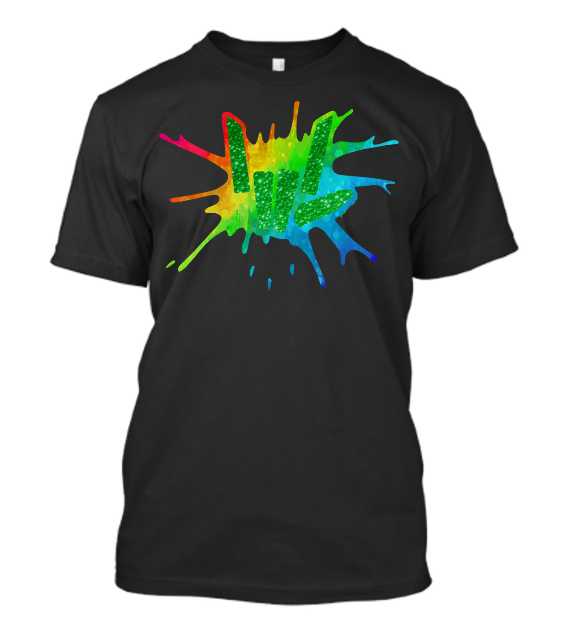 Love Youth And Beautiful Rainbow Paint Splash T-Shirt