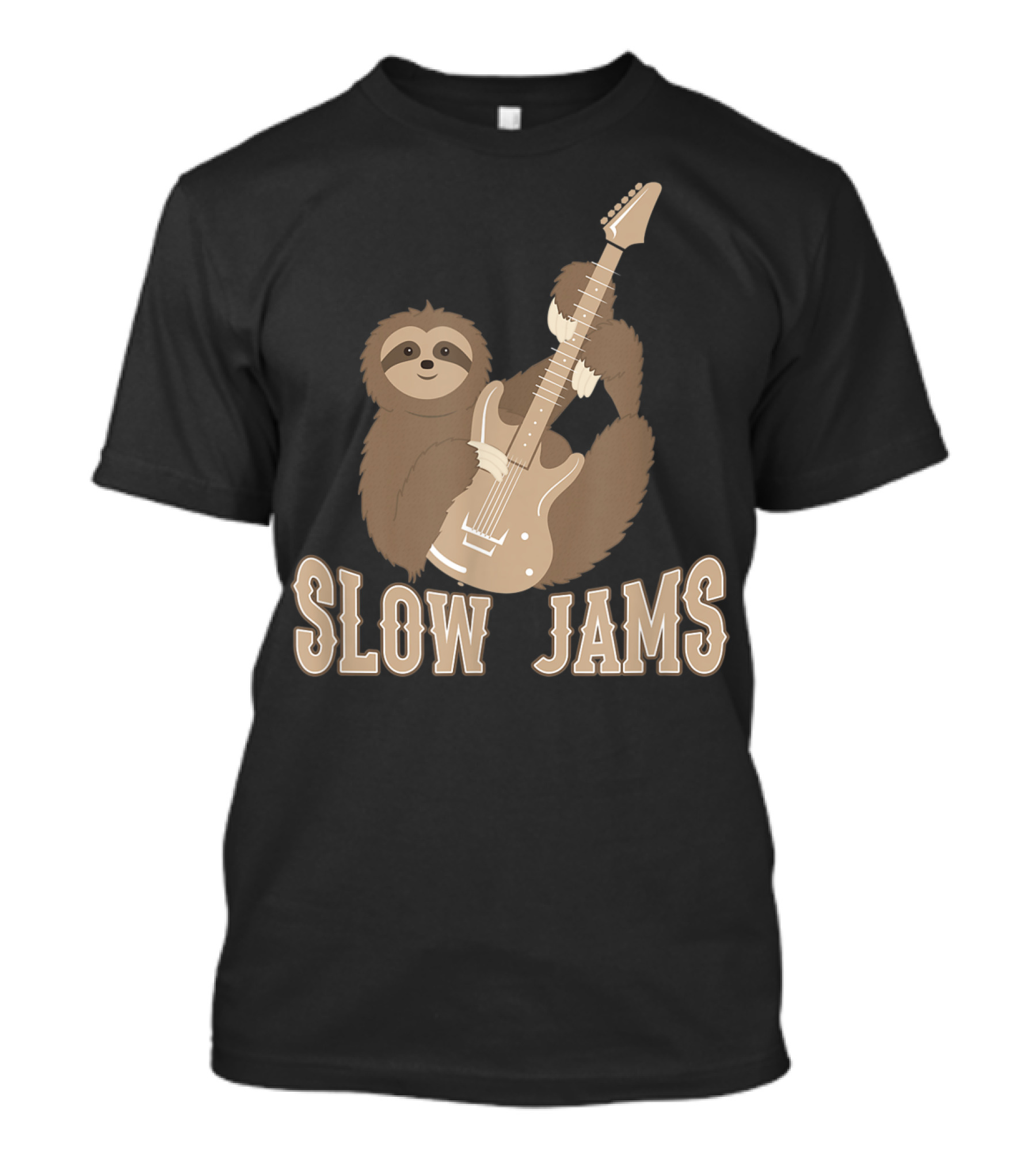 Slow Jams Sloth Fun Bass Guitar Chilled T-Shirt