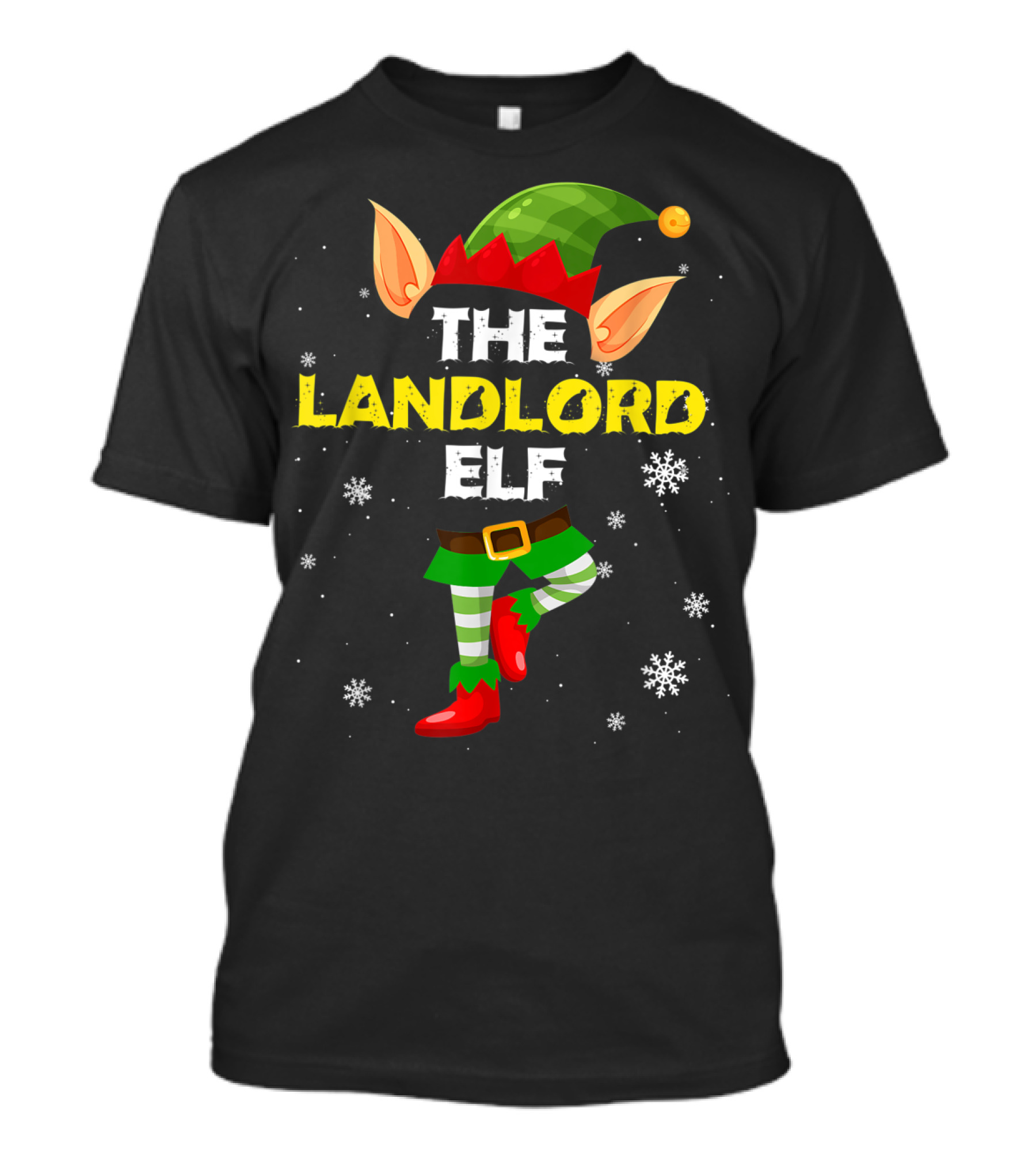 The Landlord Elf Snowy Christmas Humor T-Shirt